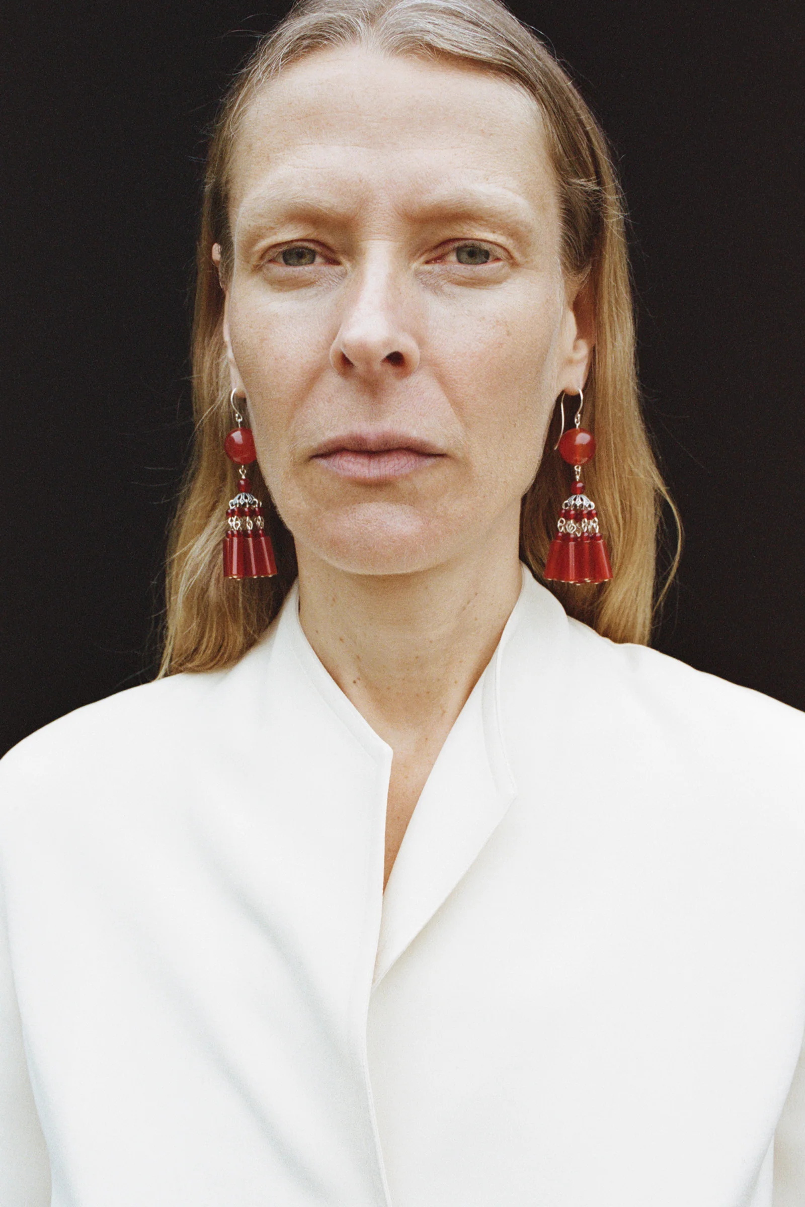 Flamenco Earrings in Carnelian - Image 3