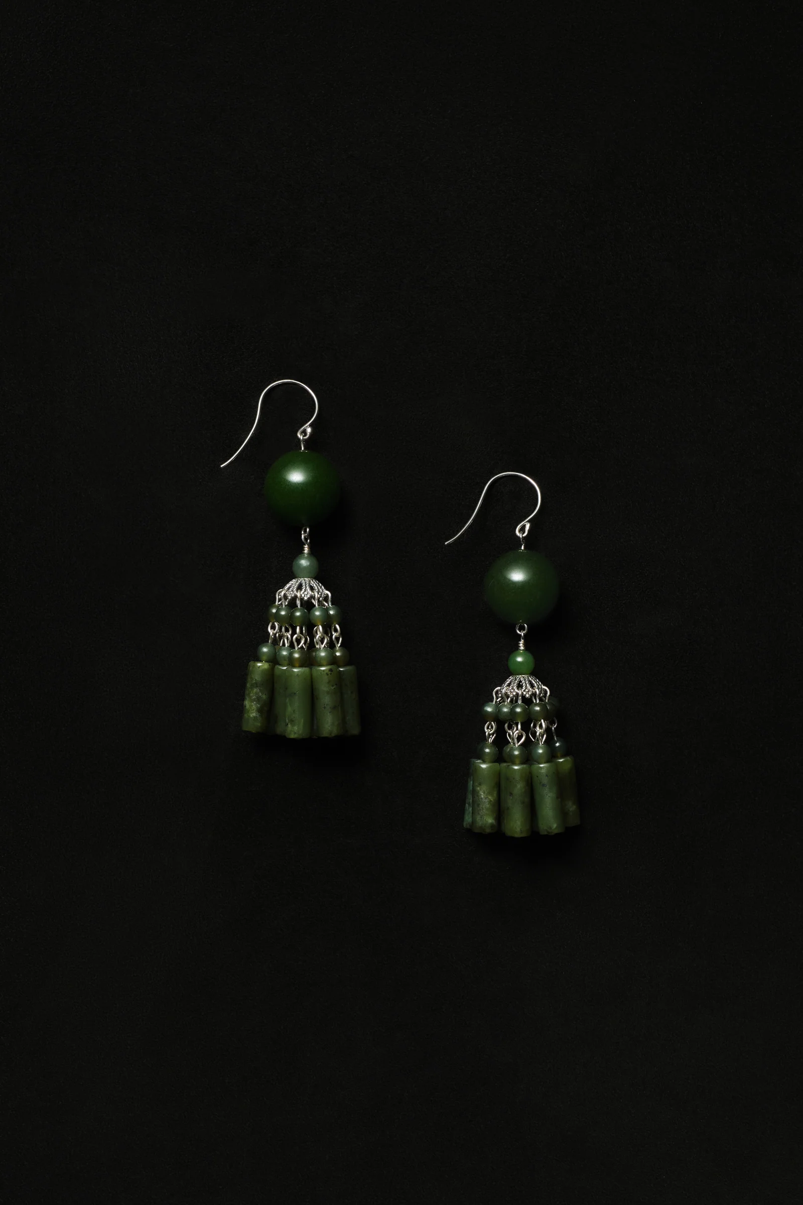 Jade Flamenco Earrings - Image 3