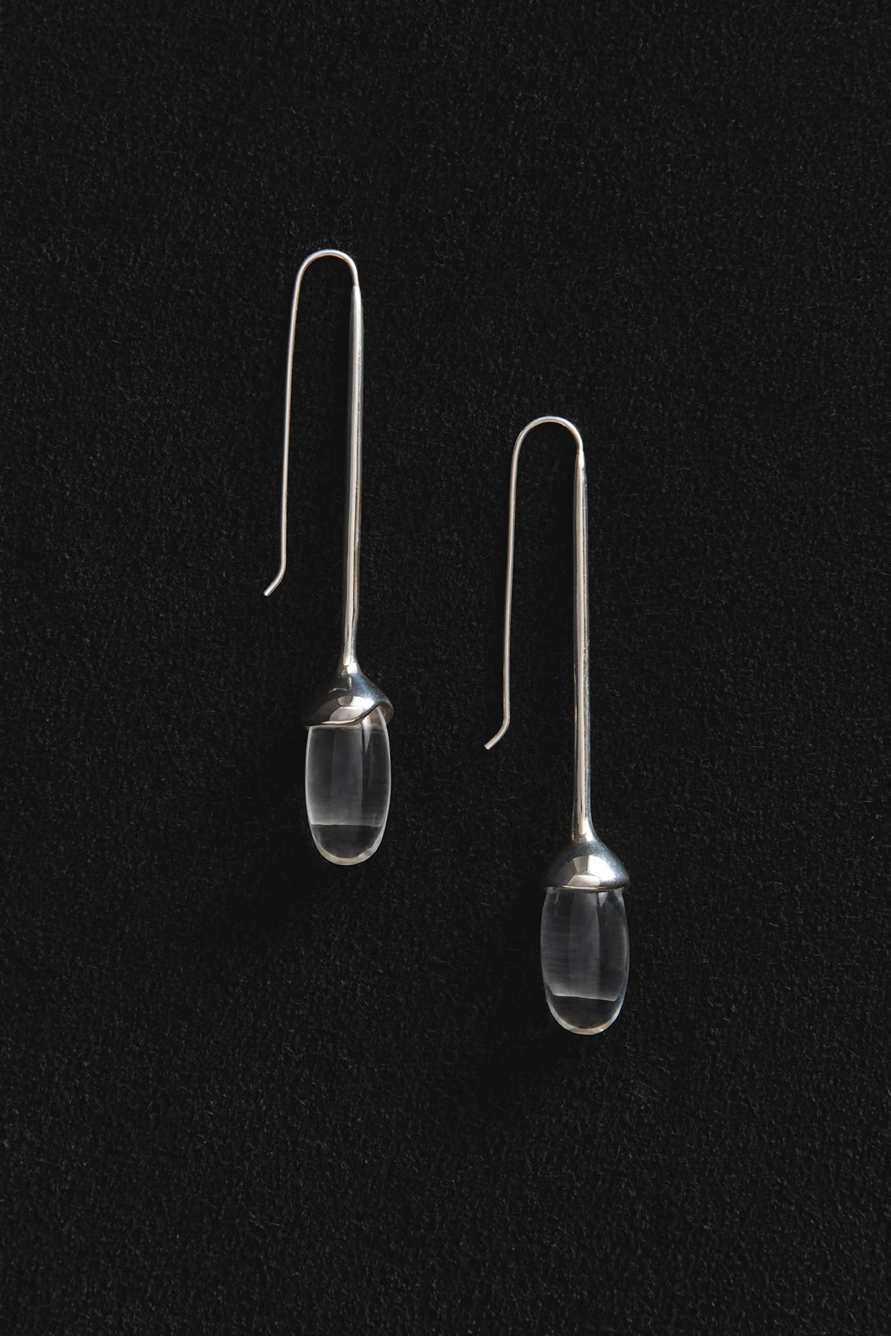Long Dripping Stone Earrings in Quartz - Image 4