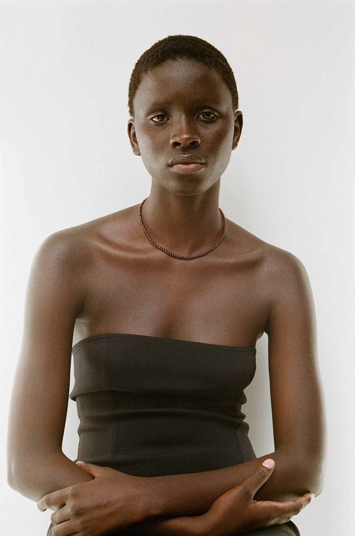 Petite Boule Collar in Garnet - Image 3