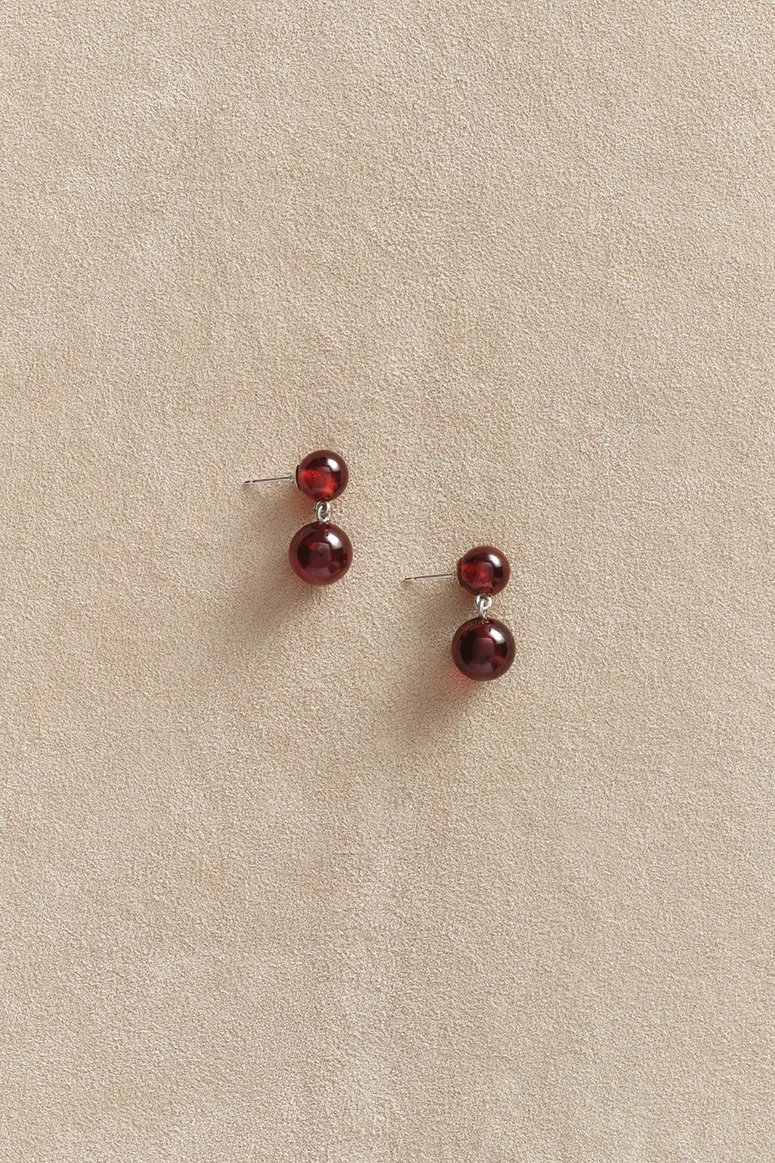 Petite Boule Earrings in Carnelian - Image 3