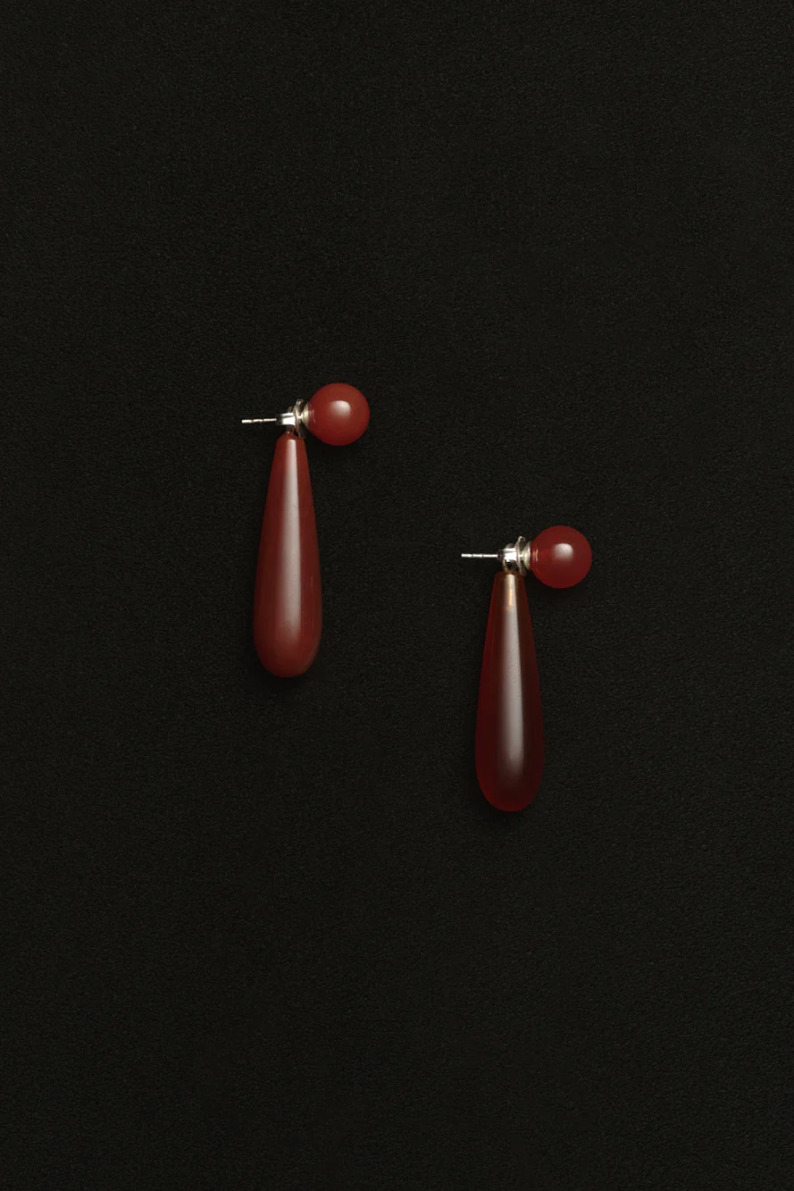 Small Angelika Earrings in Carnelian - Image 3