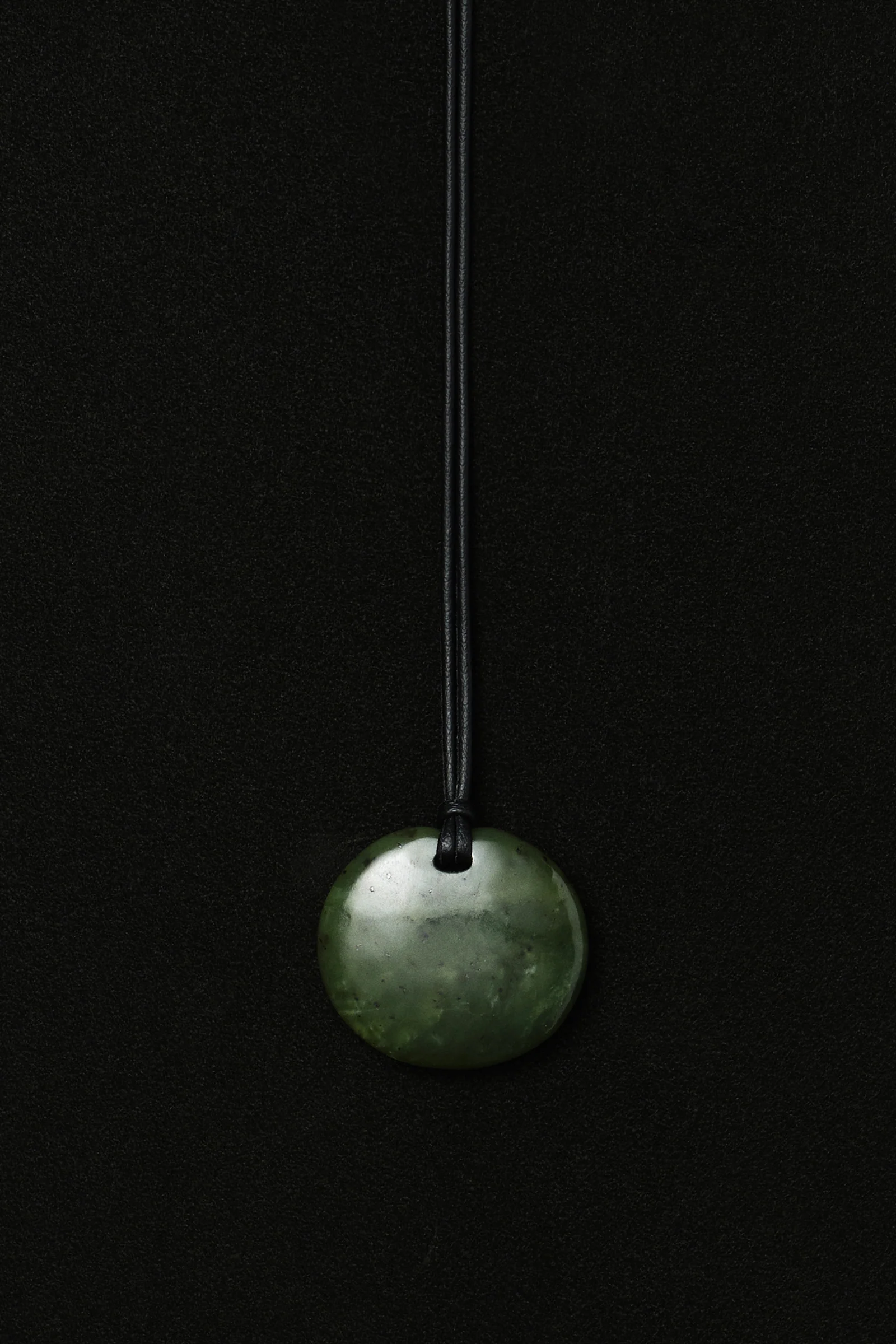 Small Full Moon Pendant in Jade - Image 3