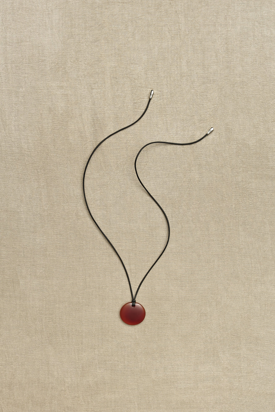 Small Full Moon Pendant in Carnelian - Image 3