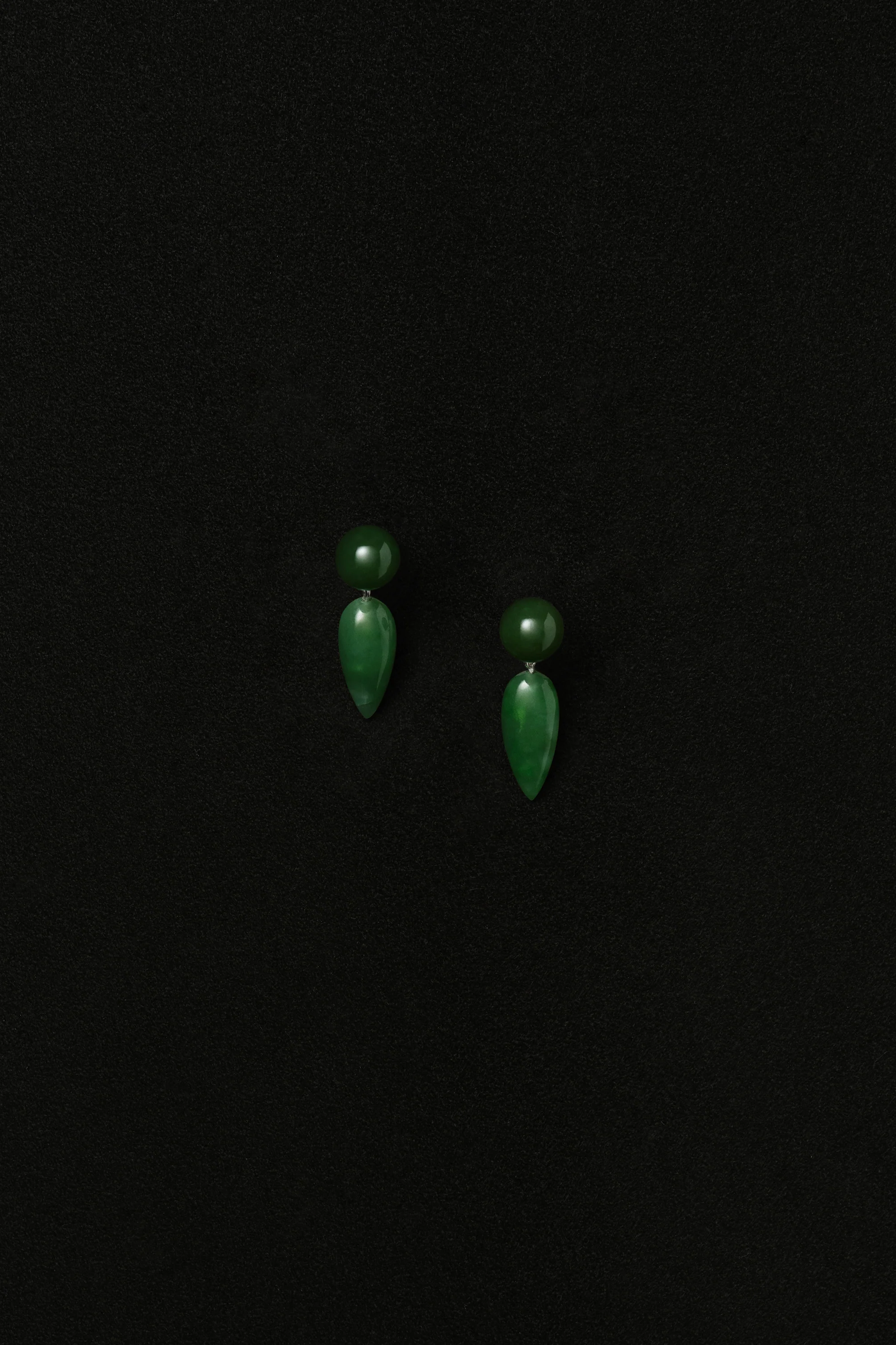 Tiny Phoenician Earrings in Jade - Image 2