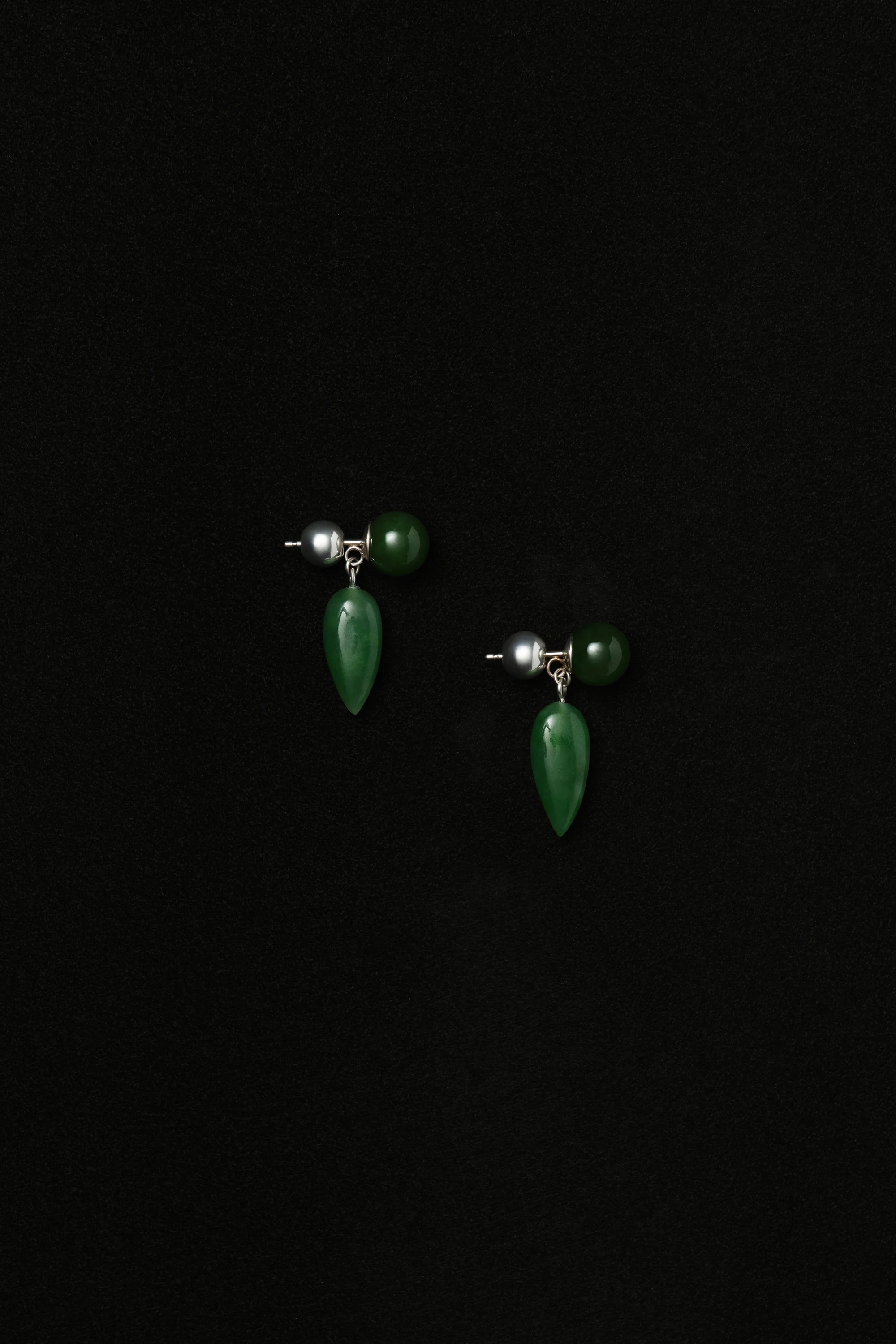 Tiny Phoenician Earrings in Jade - Image 3
