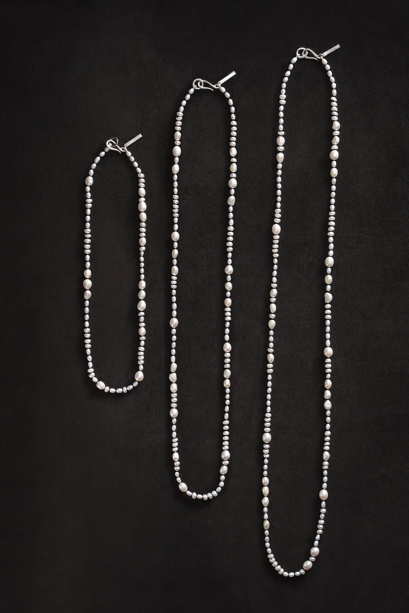 White Pearl Mermaid Necklace, 24in - Image 2