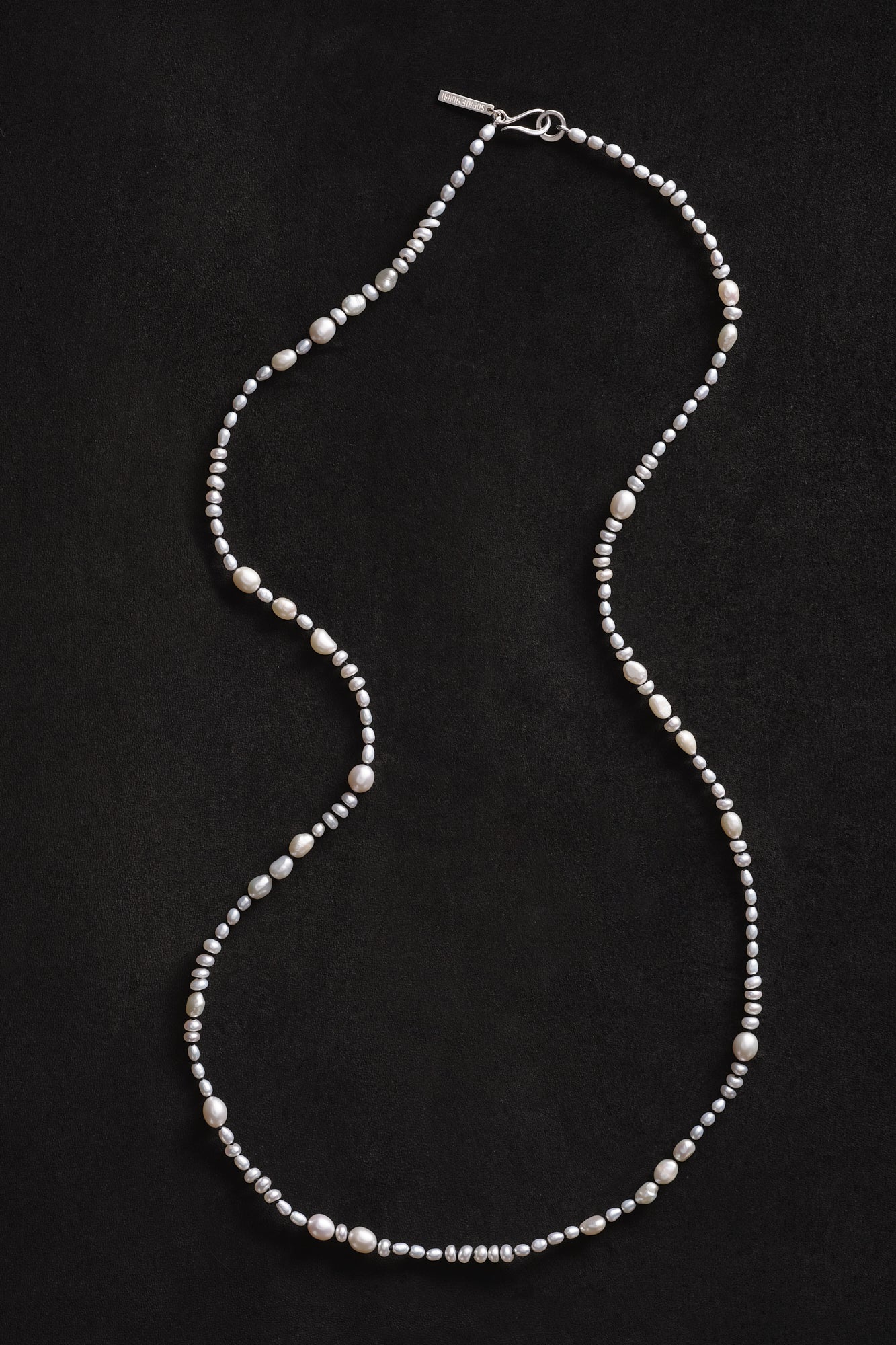 White Pearl Mermaid Necklace, 30in - Image 4