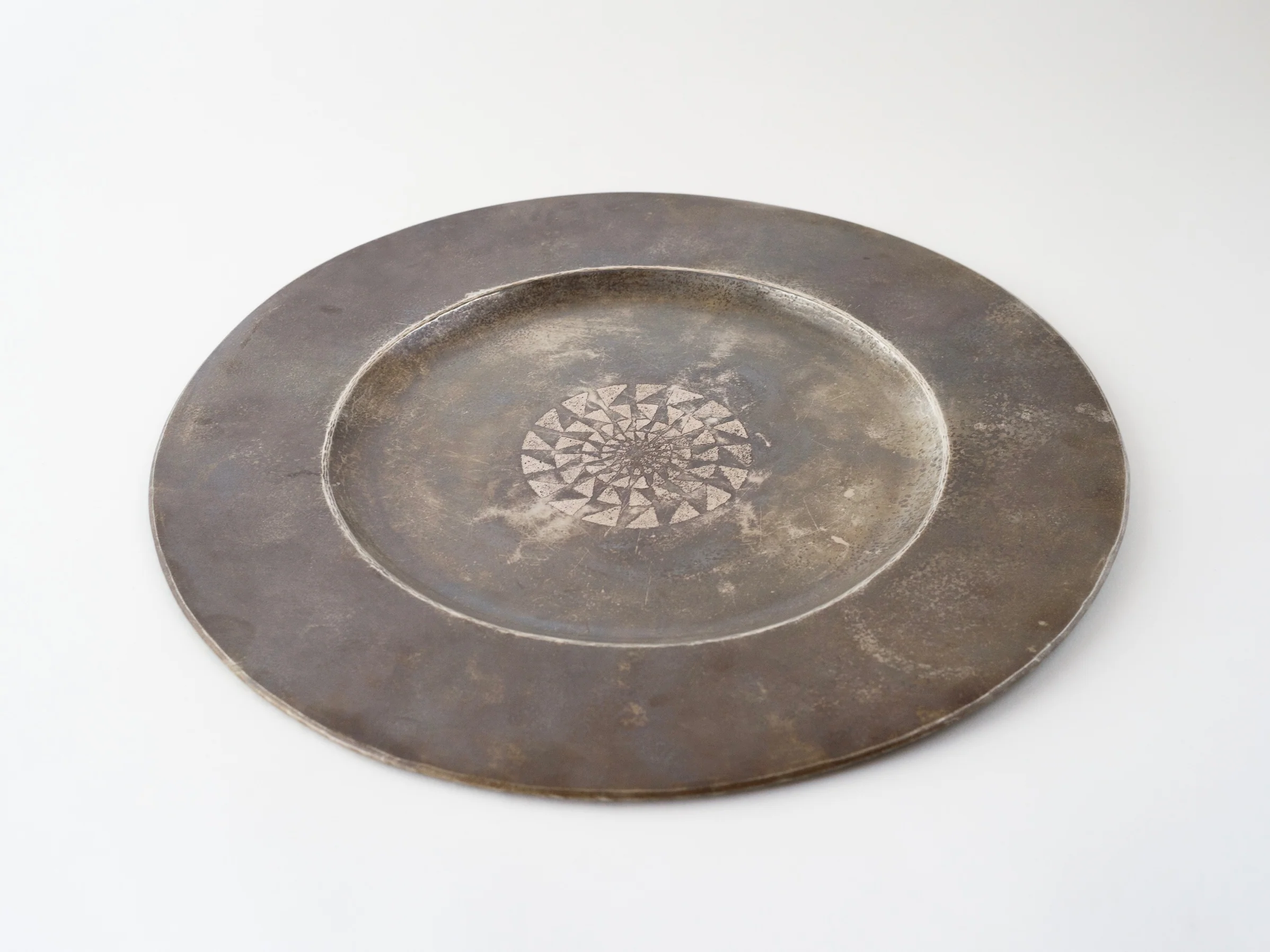 YVONNE DUCHAMPS & GABRIELA RENÉ LACROIX DINANDERIE PLATTER C. 1930 - Image 2